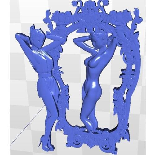 3d model relief Looking_Glass for cnc in STL file format