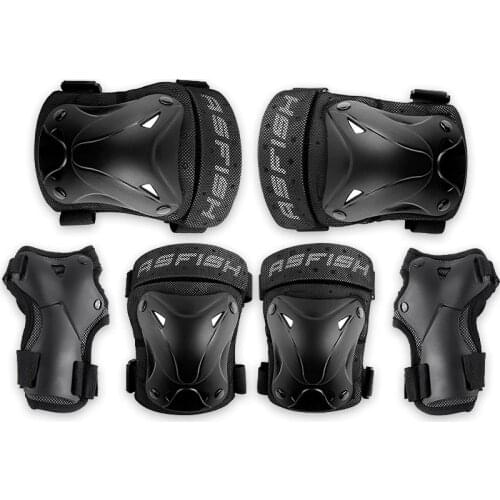 6 Pieces/Set Ski Skateboard Ice Roller Skating Protective Gear Elbow Pads Wrist Guard Cycling Knee Protector for Kids Men Women