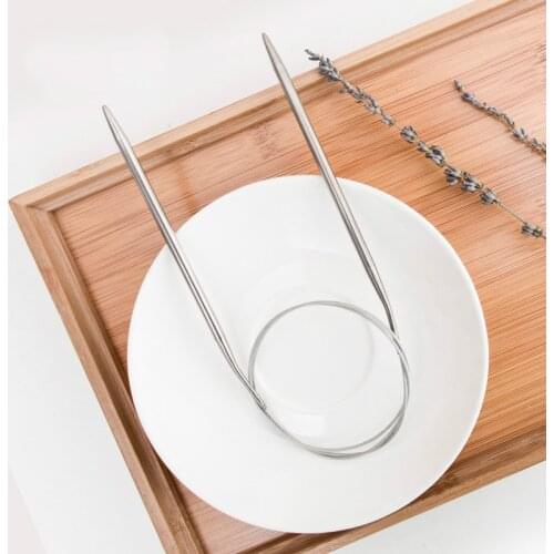 9 Sizes Stainless Steel Circular Needle Knitting Tools For Fine Cashmere Mink Hair Yarn For Hand Knitting Sweater Vest Hat Scarf