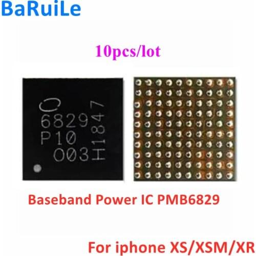 BaRuiLe 10pcs PMB6829 6829 U_PMIC_K BBPMU Baseband Power IC for iphone XS XR XSmax Chip Replacement Parts