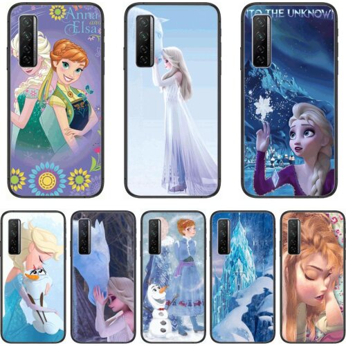Disney Frozen Princess Elsa Anna Phone Case For Huawei Nova 2 3 4 5 6 7 8 SE i E Pro Lite Black Etui Coque Painting Hoesjes com