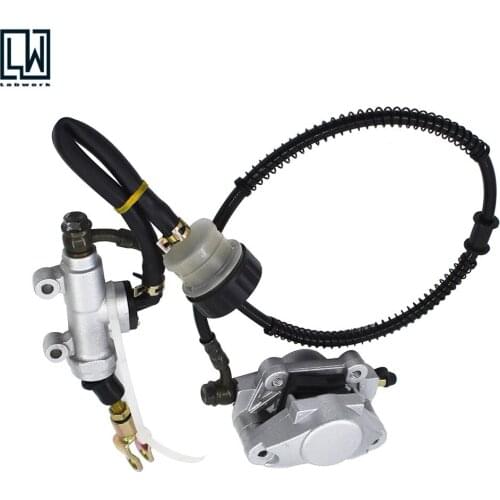 Hydraulic Rear Disc Brake Caliper System+Pads For Quad Dirt Bike ATV 150 250cc