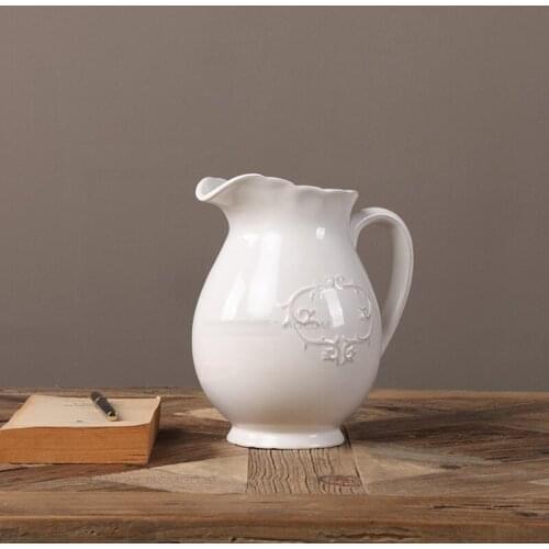 European style village cerative ceramic vase container antique ornaments Creative simple home living room decorations