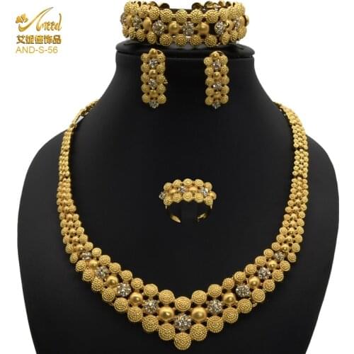 Jewelry Sets Dubai Gold Lady Earrings 2020 Wedding Bridal Fine For Women Indian Hawaiian African Vintage