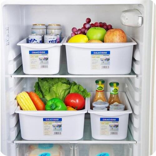 Kitchen Accessories White Refrigerator Food Storage Box Large Plastic Drawer Box