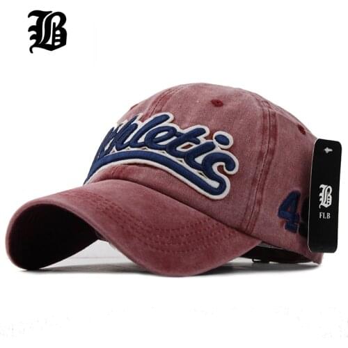[FLB] 100% Washed Denim Baseball cap Snapback Hats Autumn Summer Hat for Men Women Caps Casquette hats Letter Embroidery Gorras
