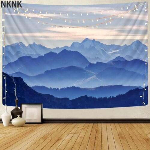 NKNK Natural Tapiz Landscape Rug Wall Mountains Wall Tapestry Psychedelic Home Tapestrys Decor Mandala Hippie Printed