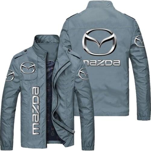 New 2021 Mazda Car Logo Spring Autumn Men Stand Collar Casual Sweatshirt Long Sleeve Zipper Cardigan Jacket 5 Colors