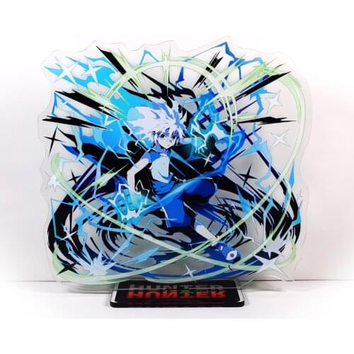 HUNTER HUNTER Killua Zoldyck batting GM acrylic stand figure model plate holder cake topper anime