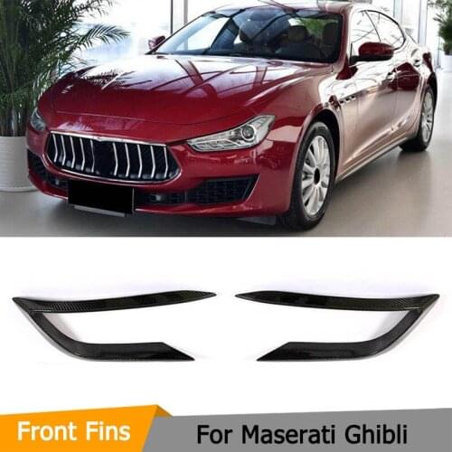 Fins For Maserati Ghibli 2018 Base Sedan 4-Door Carbon Fiber Front Front Bumper Parts