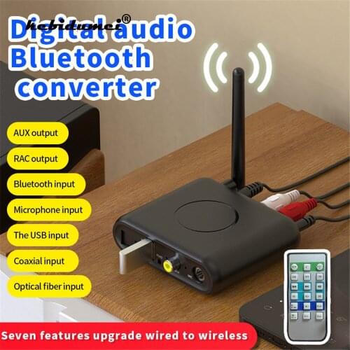 Hot Bluetooth Audio Adapter USB mp3 adapter 1real Multifunctional bluetooth receiver Optical Fiber Coaxial Digital to Analog