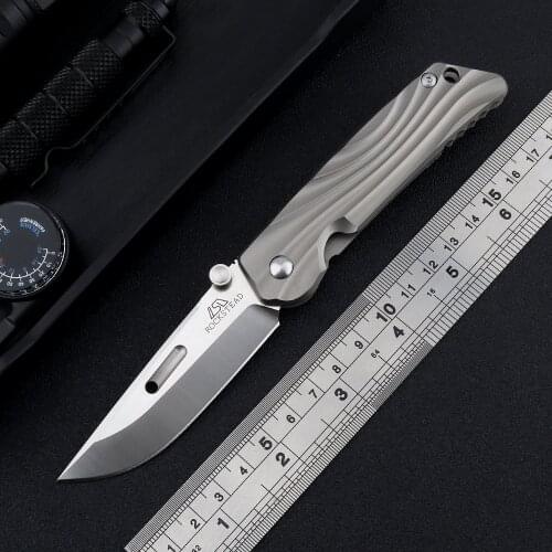 ROCKSTEAD HIZEN-TIC fat front Japanese high-quality folding knife Japanese AUS10 blade titanium alloy handle tactical gift knife