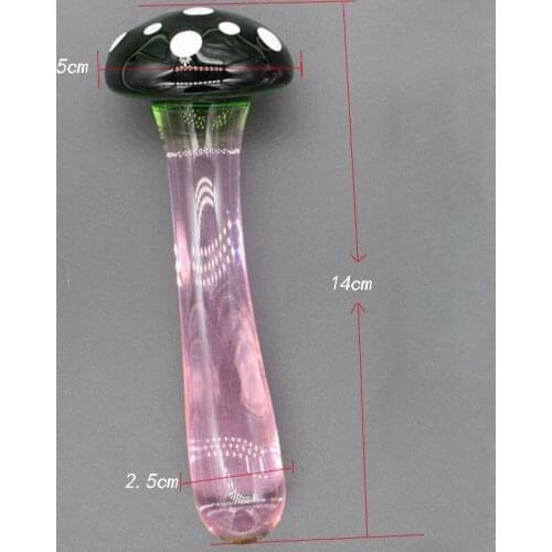 Sexy Crystal Mushroom Penis Glass Mens Womens G-Spot Anal Butt Plug Beads Masturbation Erotic Expander Adults Sex Toys Product