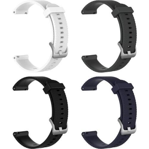 Silicone Wrist Strap Watch Band with Steel Buckle for Amazfit GTR 42mm S High Quality Silica Gel Non-toxic Skin-friendly Comfort