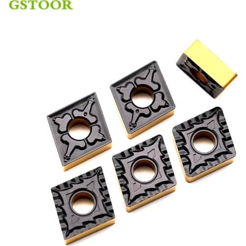 10PCS CNMG120404 CNMG120408 CNMG120412 CQ TM GS200 Carbide Inserts CNC Turning CNMG Blades Lathe Cutter Tools Double Color