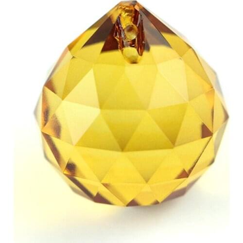10pcs/ Lot Good Quality Shinning 40mm Amber Crystal Chandelier Ball / Crystal Lighting Ball