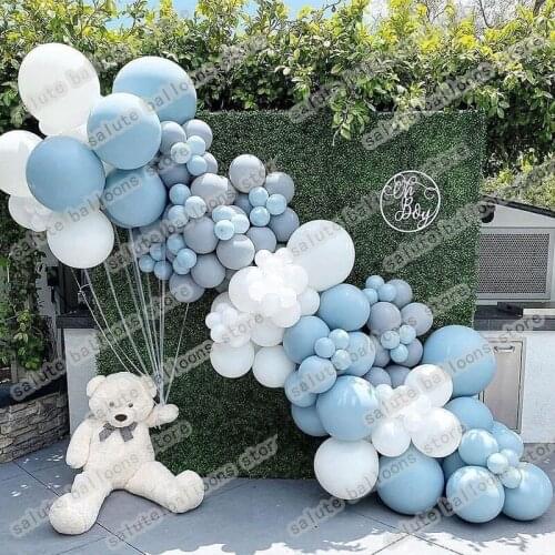 115PCS Balloon Arch Garland Kit Double Maca Blue Latex Balloons with Balloon Accessories for Wedding Birthday Kids Wedding