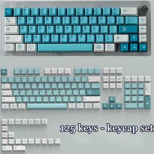 125 key PBT sublimation keycaps For MX Switch Mechanical Keyboard Cherry Profile 60 68 87 104 108 980 Iceberg keycap