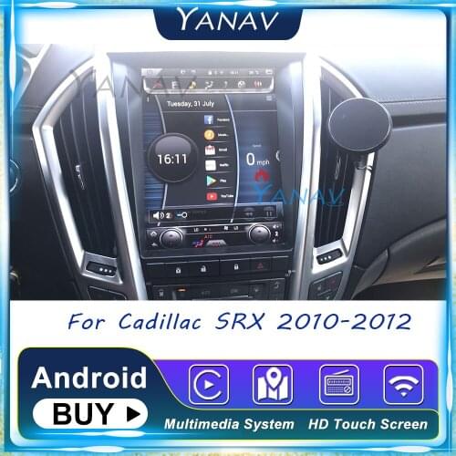 128G Android Tesla Vertical Navigation Car Multimedia Radio Player For Cadillac SRX 2010-2012 Built In Carplay Stereo Receiver