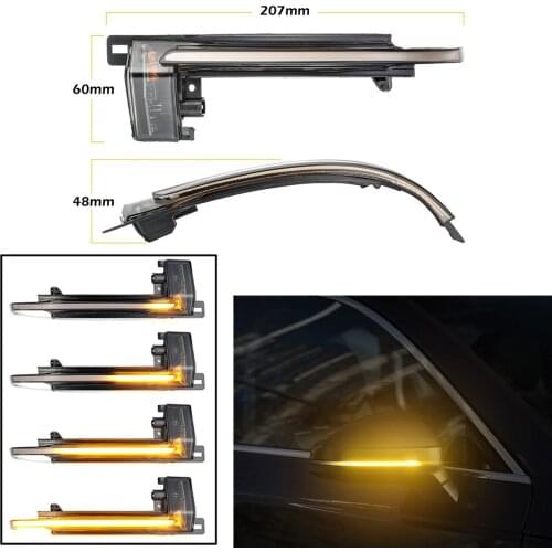 2x LED Dynamic Turn Signal Lamp Side Mirror Indicator Blinker Light For Audi A4 A5 B8 A3 8P Q3 SQ3 A6 S6 C6 4F A8 S8 Car Styling