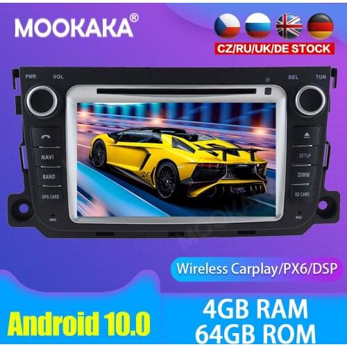 Android 10.0 Car multimedia DVD Player GPS Radio For BENZ SMART 2013 GPS Navigation Stereo DSP Audio PX6