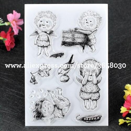 Angel Scrapbook DIY photo cards rubber stamp clear stamp transparent stamp 10x15cm 8071319