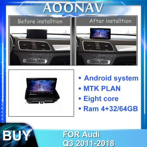 2din android car radio multimedia player for-Audi Q3 2011-2018 car stereo autoradio touch screen GPS navigation head unit