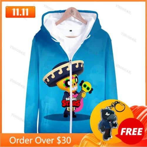 Browlers 3D Hoodie Men and Women Battles Game Cartoon Tops Teen Clothes 6 To 19 Years Kids Hip Hop Streetwear Sweatshirt