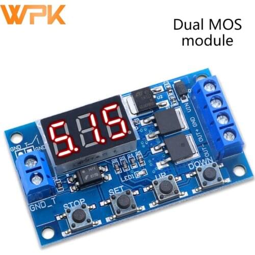 Trigger Cycle Timing Delay Switch Circuit Dual MOS Tube Control Board Instead Of Relay Module 12V 24V 1Pcs