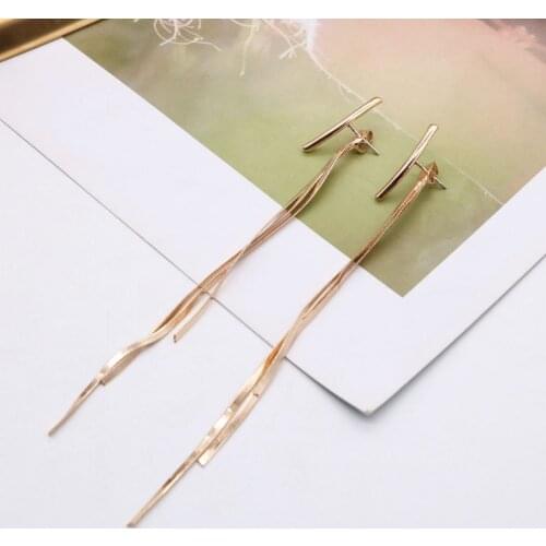 Delicate Snake Chains Earrings Tassels Long Fashion Trendy New-Modern Pretty Jewelry