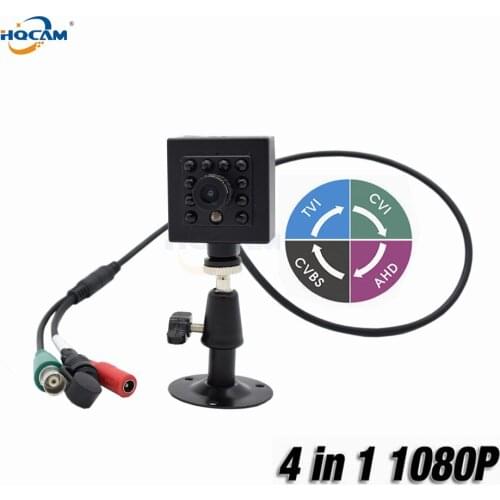 HQCAM Mini IR Vehicle Camera 1080P 4 IN 1 AHD/CVI/TVI/CVBS Camera Infrared Night Vision Indoor Security OSD DIP Switch IMX323