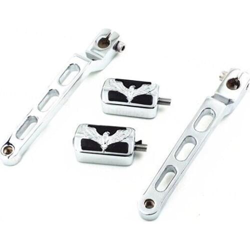 Chrome Heel Toe Gear Shift Lever + Eagle Peg For Harley FLST FLT FLHT Electra FL