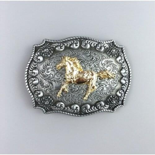 JEANS FRIEND New Original Western Cowboy Rodeo Horse Double Color Belt Buckle also Stock in US