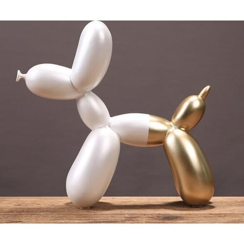 Creative Balloon Dog Statue Abstract Resin Popdog Model Craft Home Ornament Desktop Animal Sculpture Art Accessories Furnishing