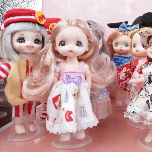 16cm Beauty Girl BJD Doll 13 Moveable Joint Dolls Long Hair 3D Eyes bjd Toy Little Girl Dress Up Make Up Toys Girls Gift Dolls
