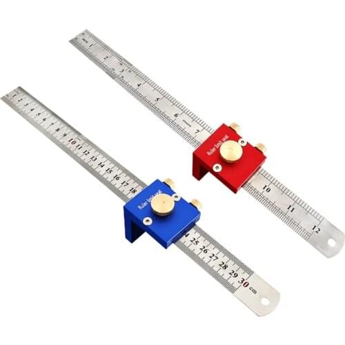 50LB 30 Cm /12In Woodworking Positioning Ruler Gear Block Woodworking Marking Locator Straightedge Marking Ruler