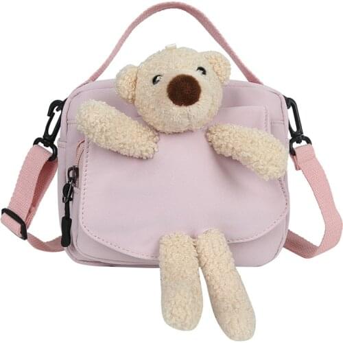 Cute Bear Small Bags Ladies Nylon Messenger Bag Womens Tote Shoulder Bag Purses Handbags Crossbody Bag for Woman Satchel Purses