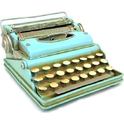 Decorative Metal Typewriter Trinket Miniature Gift Nostalgic Vintage Handmade Hand Painted Quality Durable Material Home Decor