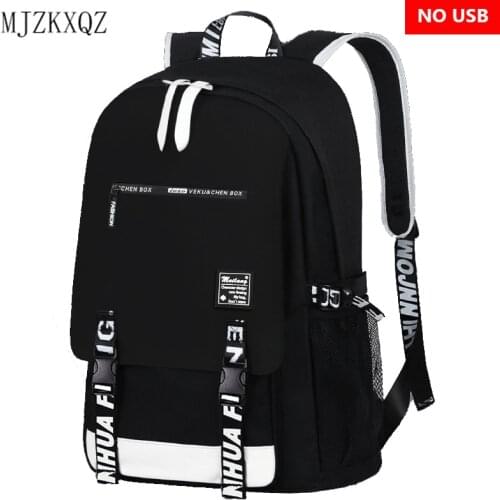 Mjzkxqz Fashion Luminous Backpack USB School Bag Korean Style Teen Women Leisure Schoolbag Large Capacity Boys Girls Pack Unisex