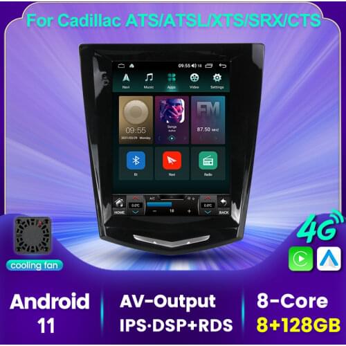 NaviFly 9.7'' Android11 6+128G Car Navigation Player For Cadillac ATS ATSL XTS SRX CTS Wireless Carplay Stereo DSP Cooling Fan