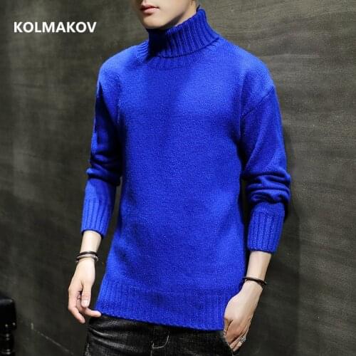 2020 autumn Men Cashmere Sweater high quality mens Turtleneck Sweaters Winter Warm knitting Pullover men size M-3XL,7 colors