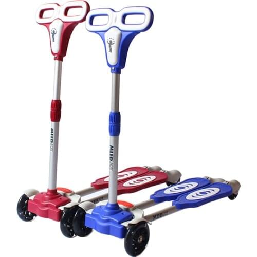 4 Wheels Scooter Push Swing Slider Wiggle Striker Drifter Scooter for Kids, 3 Grade Adjustable Height,for Kids over 2 Year Older