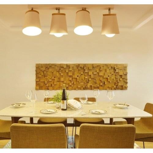 Modern White & Black 1/2/3/4heads Ceiling Lights Corridor adjustable metal wood E27 indoor lamp Store Lighting fixture