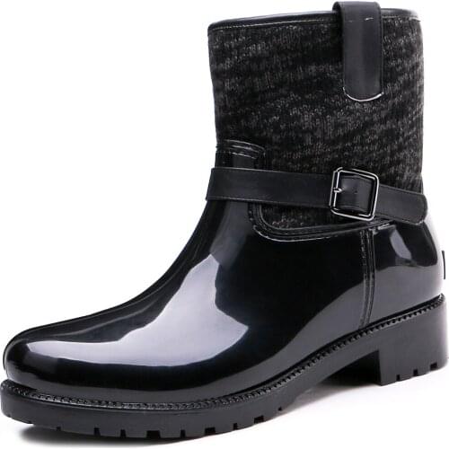 TONGPU 2020 New Arrival Womens Short Rainboots with Warm Linling 20-309