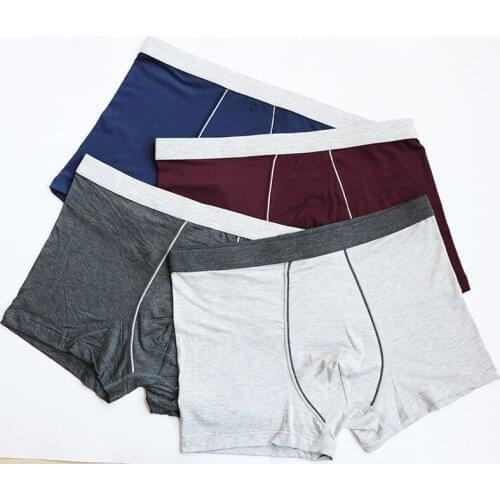 3pcs/Lot Shorts Solid Color Men Underpants Men breath Cotton Underwear Men Underwear