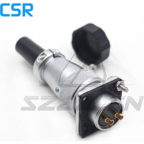 WEIPU WS20 series Waterproof Connector 2 pin male Plug and female Socket, Industrial power cord connector panel mount connector