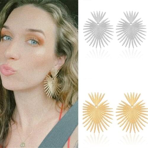 Sunburst Bold Metal Star Earrings Statement Geometric Celestial Boho Mystical Sun Tribal Gypsy Dangle Earrings Sunrise KL30FO