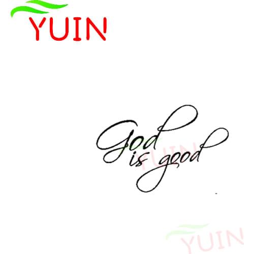 GOD IS GOOD JESUS Car Sticker Art Deco Applique Auto Accessories PVC Fashion Motorcycle Shape Waterproof Sunscreen Decal