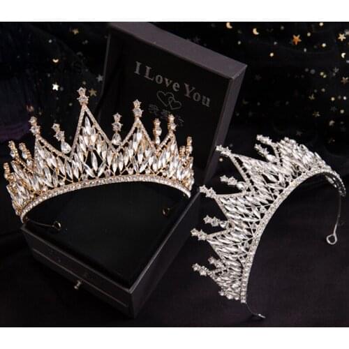 Jeweled Crowns Beautiful Headpiece Wedding Crown Wedding Tiaras Hair Accessories for Prom Birthday Costume Party PT