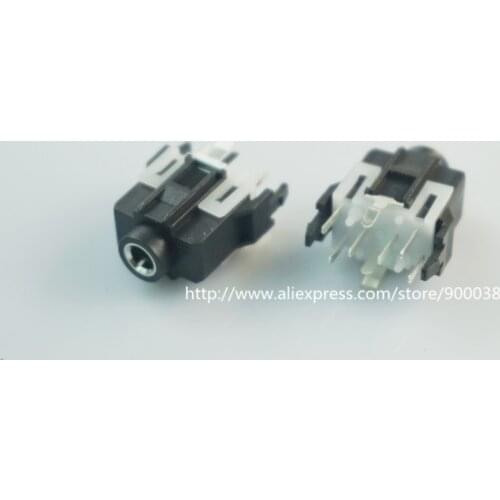 10pcs Phone Jack 3.5mm 1/8" 9 contact 3 conductor Tip Ring Sleeve stereo audio socket through hole vertical PCB